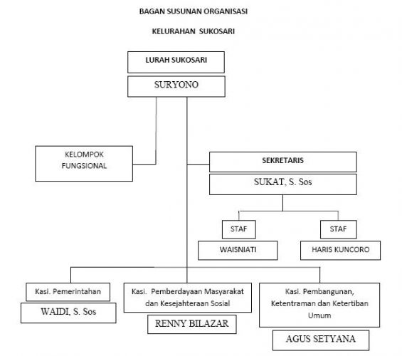 Struktur Organisasi Kelurahan Sukosari