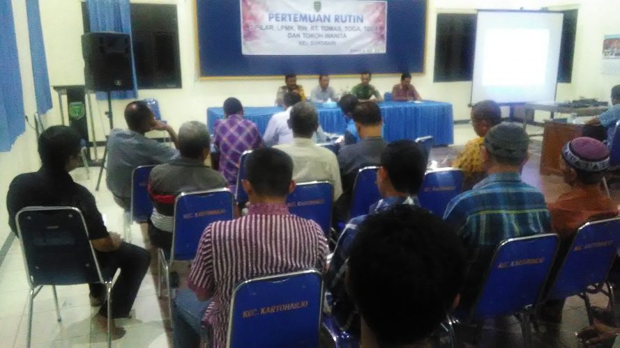 PERTEMUAN RUTIN KELURAHAN & PERESMIAN KETUA BARU LKK KEL. SUKOSARI