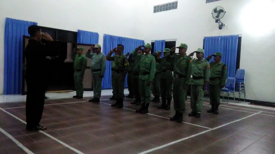 Hari Pertama Latihan PBB LINMAS Kel. Sukosari